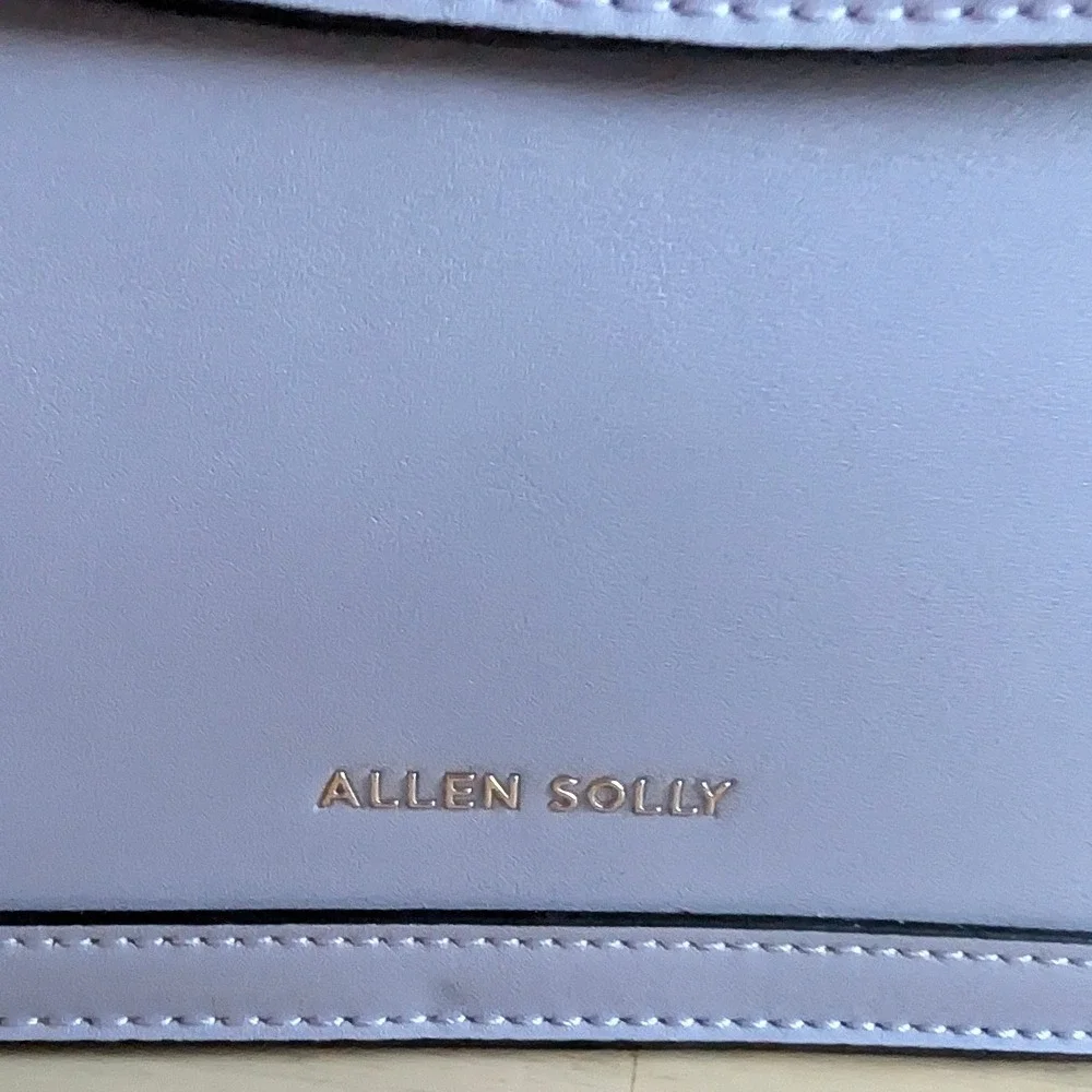 Allen Solly Violet Structured Top Handle Satchel/Crossbody Bag Gold Hardware NWT